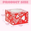 Joyfy 24 Pcs Valentine's Day Bakery Treat Boxes, Cupcake Boxes/Gift Boxes/Favor Box/Cookie Boxes with Window for Party, School - 4 of 4