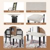 6 Piece Dining Table Set Dining Set for 6, Classic Kitchen Furniture Set with 4 Padded Dining Chairs & Bench - ModernLuxe - 4 of 4