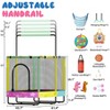 Hooseng 60" Oval Trampoline for Kids, 5 FT Indoor & Outdoor Toddler Trampoline with Safety Enclosure, Adjustable Gymnastics Bar, Swing & Toys - 4 of 4