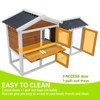 Kumasinova 58" Large Outdoor Rabbit Hutch with Waterproof Roof,Wooden Guinea Pig Cage with Ramp & Pull Out Tray,Pet House for Backyard,Patio Use - 3 of 3