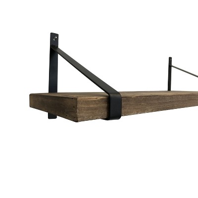 TX USA Corporation Metal Bracket for Foster Shelf, Vertical Mount, Set of 2 - Black