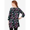 Woman Within Plus Size Perfect Printed Three-Quarter-Sleeve Scoopneck Tunic - 3 of 4