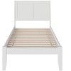 Atlantic Furniture Portland Twin Platform Bed with Open Footboard and Turbo Charger in White - 2 of 4