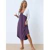 Allegra K Women's V Neck Solid Soft Spaghetti Strap Cami Lounge Nightdress - 2 of 4
