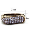 Slickblue Purple & Clear Synthetic Crystal Stainless Steel Ring for Women, Coffee Light Finish, Sizes 5-10 - 2 of 4