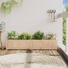 vidaXL Garden Planter 59.1"x12.2"x12.2" Solid Wood Pine - 3 of 4