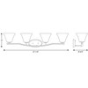 Progress Lighting Bravo Collection 4-Light Bath Wall Light in Antique Bronze with Etched Glass Shades - 2 of 2