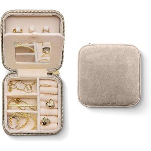 Plush Velvet Jewelry Box | Travel Jewelry Case | Featured in Things | Best Gifts For Daughter - 1 of 4