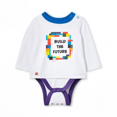 Baby Adaptive 'Build the Future' Graphic Bodysuit - LEGO® Collection x Target White Newborn