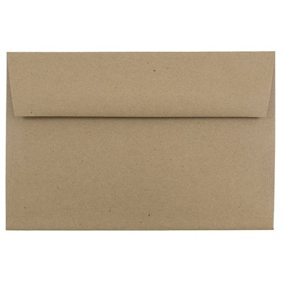 JAM Paper A9 Invitation Envelopes 5.75 x 8.75 Brown Kraft Paper Bag LEKR875