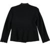 Kasper Womens Faux-Leather Trimmed Ponte One Button Blazer Jacket, Black, 4 - 2 of 2