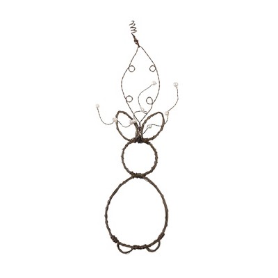 Transpac Wire Hanging Easter Bunny w/Pearls Home Decorations Easter