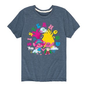 Boys' - Trolls - Poppy and Viva Sisterhood Short Sleeve Graphic T-Shirt - 1 of 4