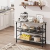 3-Tier Console Table, Retro Storage Cabinet, Sideboard Buffet Cabinets with Storage Space, Suitable for Home Living Room, Dining Room and Entryway - 3 of 4