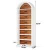 Lirago 8-Tier Arched Shoe Cabinet-Two-Tone Wooden Storage Unit with Dustproof Back for 28 Pairs Space-Saving Display Rack - 4 of 4