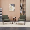 KWPZQEB Modern Accent Chairs, Upholstered Mid-Century Lounge Armchair with Cozy Soft Padded & Wood Legs, Suitable for Living Room Bedroom - 3 of 4