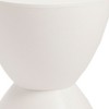 HomeRoots 17" White Heavy Duty Plastic Round Pedestal End Table - 4 of 4