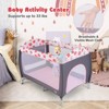Infans 4 in 1 Baby Playard Portable Infant Nursery Center w/ Zippered Door Colorful - 3 of 4