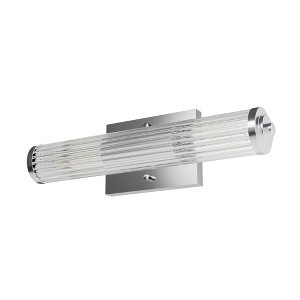 Hunter Fans 18" Holly Grove Wall Light Chrome Finish - Elegant Art Deco Design for Indoor Spaces, Dimmable, 2 Bulb Capacity - 1 of 1