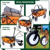 SKRAN Collapsible Foldable Beach Wagon Cart with strapping system,Utility Wagon Grocery Cart for Camping,Shopping,Fishing,Supports 225lbs - 2 of 4