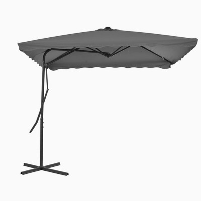 vidaXL Outdoor Parasol with Steel Pole 98.4 in.x98.4 in. Anthracite