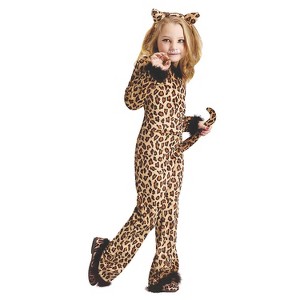 Fun World Girls' Pretty Leopard Jumpsuit Costume - 1 of 2