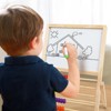 2-in-1 Kids Wooden Art Easel with Abacus  Foldable Montessori Learning Toy for Toddlers, Educational Drawing Board with Colorful Counting Beads - 4 of 4