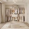 Aheaplus Closet Organizer with 2 Drawers and Shelves, 4.2-8.8 FT Walk-in Closet System with Hang Rods - 3 of 4