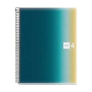 Miquel Rius 11" x 9" 4 Subject Notebooks with 120 Lined Sheets, Heavyweight Paper and Colorful, Ombre Poly Covers - 1 of 1