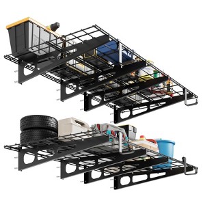 Heavy-Duty Garage Wall Mounted Shelves,Wall Mounted Storage Shelves,400 Lbs Load Capacity Garage Storage Rack Floating Shelves, 2 Pack - 1 of 4