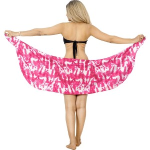 HAPPY BAY Women's Bikini Skirt Sarong Swimsuit Cover up Summer Wraps Bathing suit Swimwear Beach Wrap Skirts for Women One Size Short Pink, Tie Dye - 1 of 4