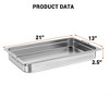 6 Pack Full Size Stainless Steel Hotel Pans,2 Inch Deep 20.9x12.8 Inch Steam Table Food Storage Containers for Buffet,Party, Restaurants with Handles - 4 of 4