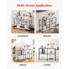 VEVOR 3-Tier Glass Console Table, Modern Rectangle Sofa Side Table with Tempered Glass Top and Iron Legs, Golden Consloe Desk, Black - 3 of 4