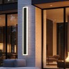 DORESshop 1-Light 23.6 in. Black Modern Integrated LED Outdoor Wall Light for Garden, Waterproof Porch Lantern Sconce - 2 of 4