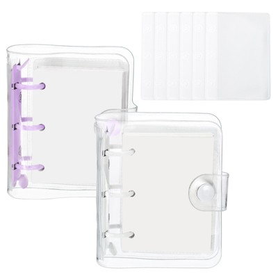 Unique Bargains PVC Transparent Durable Minimalist Binder