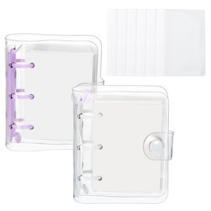 Unique Bargains PVC Transparent Durable Minimalist Binder - 1 of 4