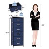 Crestlive Products Vertical Dresser for Bedroom Storage Tower with Sturdy Steel Frame Wood Top Easy Pull Fabric Bins - 3 of 4