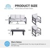 SUGOLD 5-Person Aluminum Patio Conversation Set with Gray Cushions and Coffe Table - 2 of 4