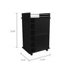 NicBex Mobile Kitchen Island Cart Morden Kitchen Carts on Wheels with Storage, 1 Glass Cabinet Door and 6 Bottle Rack for Kitchen - 2 of 4