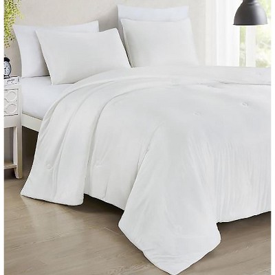 Home Mart Goods 3 Piece White Super Soft Solid Cooling Technology Comforter Bedding Set — фото 2