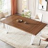 Tribesigns 70-inch Large Dining Table for 6-8 People,  Rectangular Wood Kitchen Table with Heavy-Duty Metal Legs for Family Gathering, Parties - 2 of 4