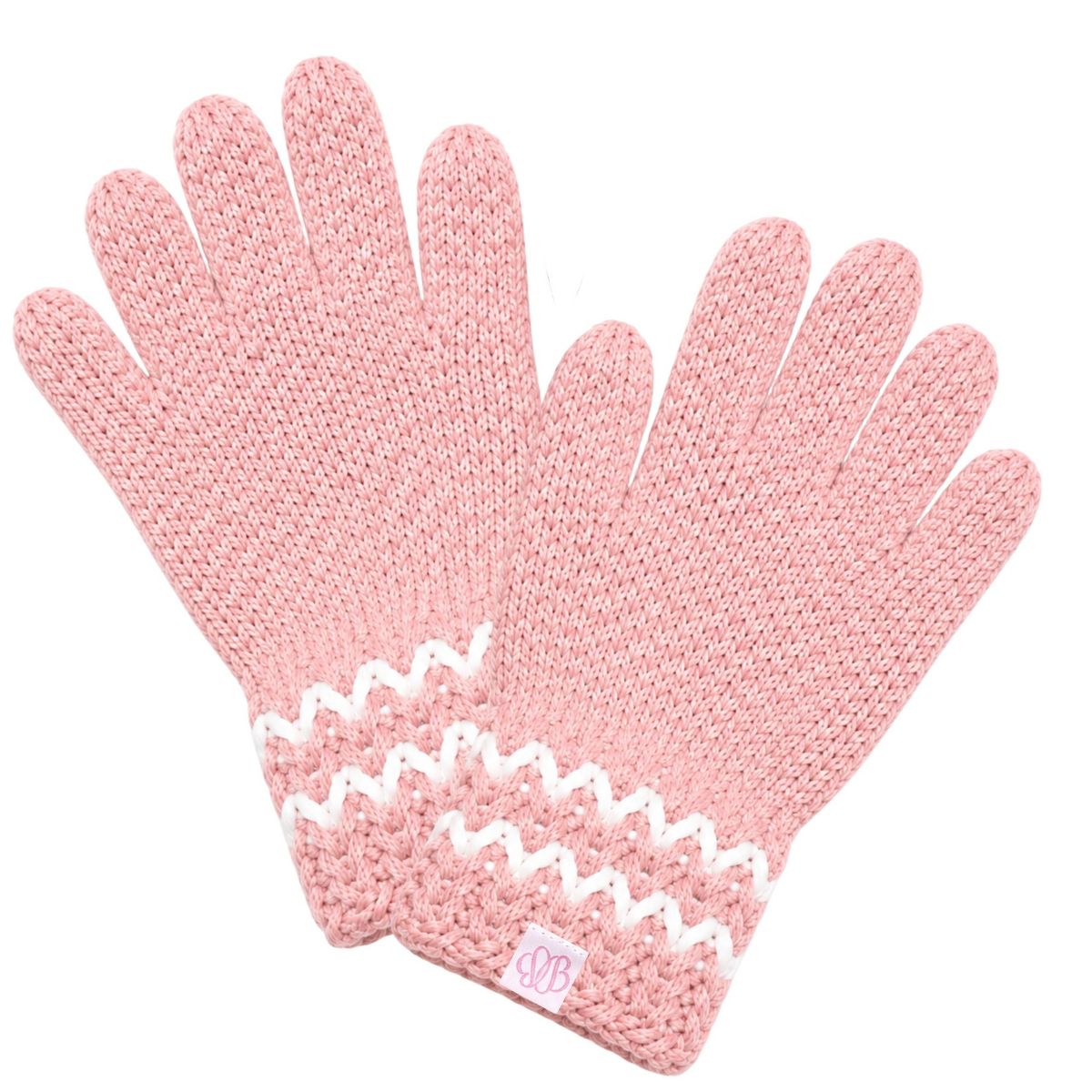 Bits & Bows Youth Classic Knit Gloves, Blue - thumbnail 2
