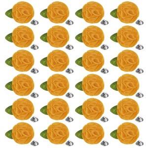Unique Bargains Handmade Flower Brooch Boutonnieres Button Pins for Men Suits 24 Pcs - 1 of 4