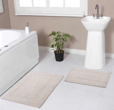 Classy Bathmat Collection Cotton Tufted Set of 2 Bath Rug Set - Home Weavers