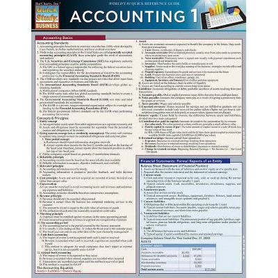 Accounting 1 - (Quick Study: Business) by  Michael P Griffin (Poster)