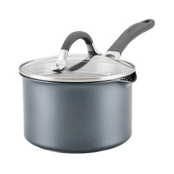 Circulon A1 Series with ScratchDefense Technology 2qt Nonstick Induction Straining Saucepan with Lid Graphite