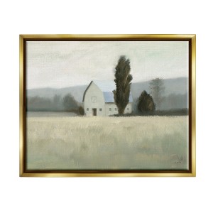 Stupell Industries Farmside Landscape White Barn Green Meadow - 1 of 4