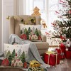 Christmas Pillow Covers 18x18 Inch Set of 2 Christmas Tree Decoration Golden Snowflake - 4 of 4