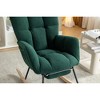Teddy Fabric Rocking Chair with Adjustable Footrest, Ergonomic Backrest and Side Pocket for Living Room, Bedroom - 4 of 4