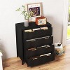 4 Drawer Dressers for Bedroom, Modern Closet Chest of Drawers with Waveform Fluted Panel, Large Wood Storage Dresser Organizer - 3 of 4
